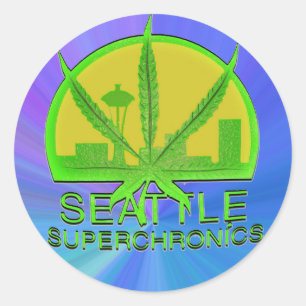 Seattle Superchronics Ronde Sticker