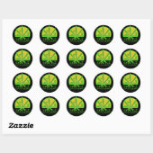Seattle Superchronics (zwart) Ronde Sticker (Vel)