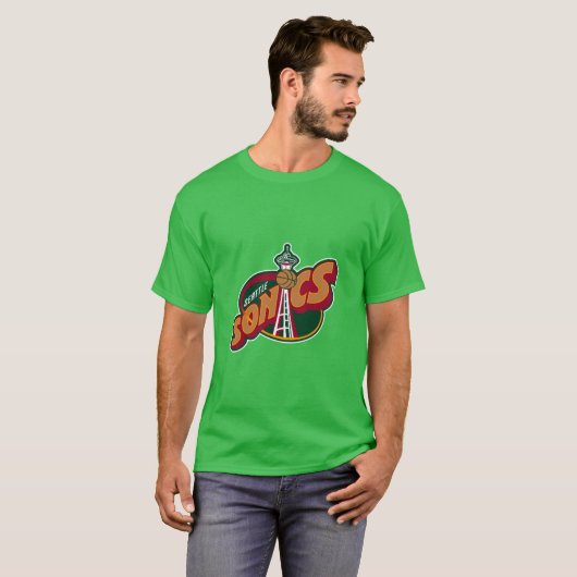 Seattle Supersonics Classic Design T- T-shirt (Voorkant volledig)