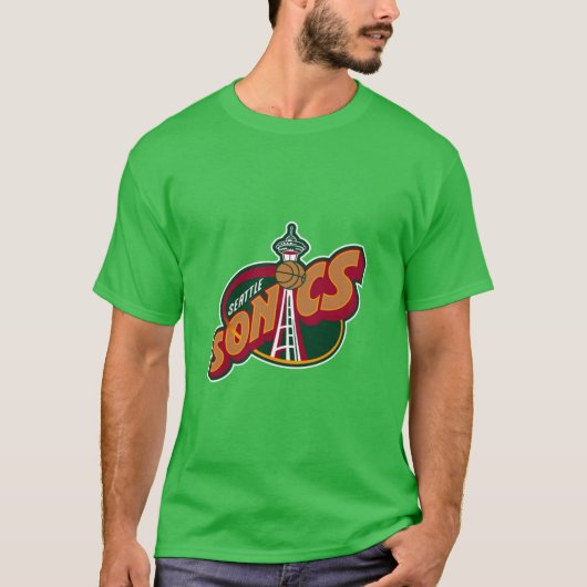 Seattle Supersonics Classic Design T- T-shirt (Voorkant)