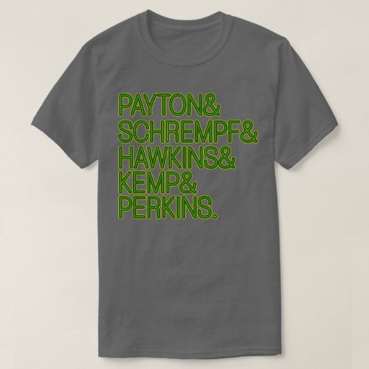Seattle SuperSonics Retro 90s Lineup Fan Art T-shirt (Design voorkant)