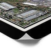 Seattle-Tacoma Intl Airport Satellite Poster Map (Hoek)