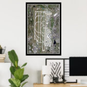 Seattle-Tacoma Intl Airport Satellite Poster Map (Thuiskantoor)