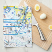 Seattle-Tacoma Luchthaven Flyway Chart Theedoek (Quarter Fold)
