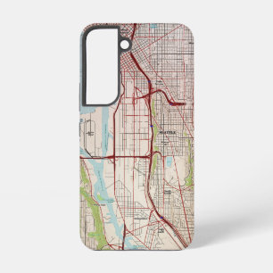 Seattle topografische stadsplattegrond samsung galaxy hoesje
