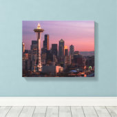Seattle uit Kerry Park. Canvas Afdruk (Insitu (Houten vloer))