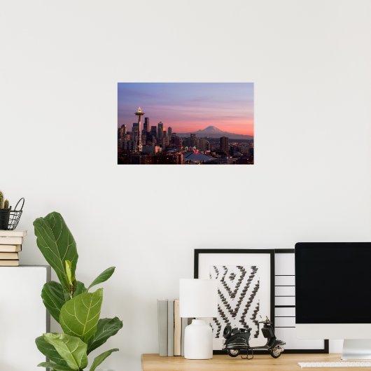 Seattle uit Kerry Park. Poster (Thuiskantoor)