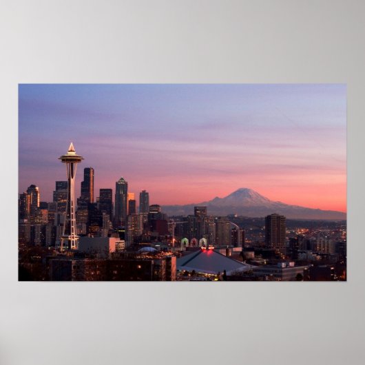 Seattle uit Kerry Park. Poster (Voorkant)