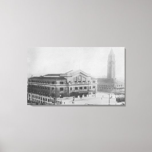 Seattle, Uitzicht van de Unie van Washington Canvas Afdruk (Voorkant)