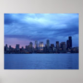 Seattle under Clouds Poster (Voorkant)