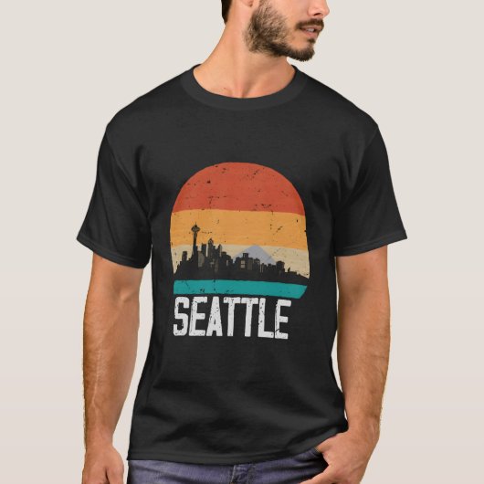 Seattle USA Skyline Seattle T-shirt (Voorkant)