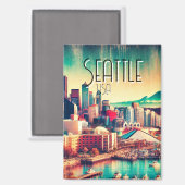 Seattle, Verenigde Staten Magneet (Voorkant / Achterkant)