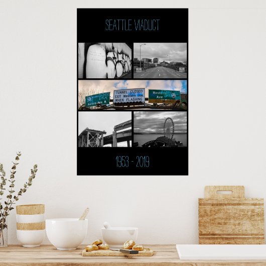 Seattle Viaduct Herdenking Poster (Keuken)