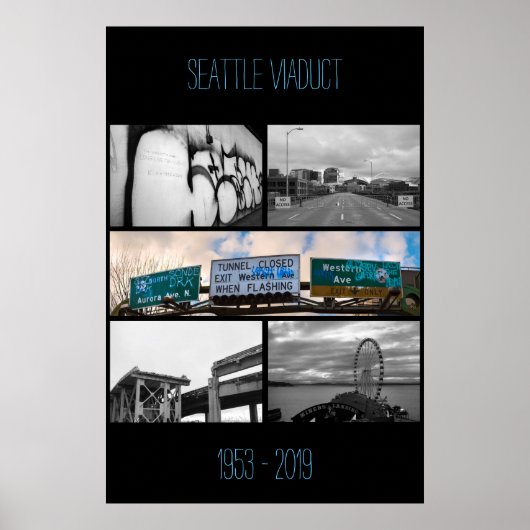 Seattle Viaduct Herdenking Poster (Voorkant)