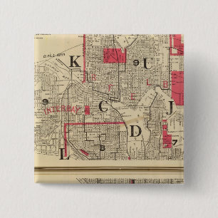 Seattle Vierkante Button 5,1 Cm