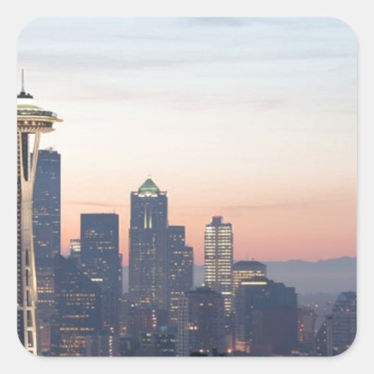 Seattle Vierkante Sticker (Voorkant)