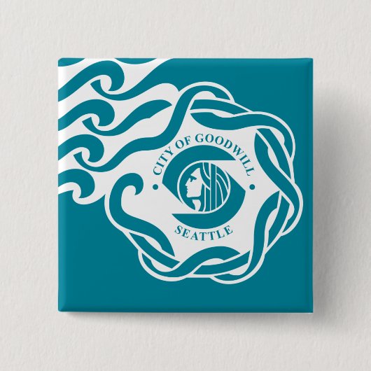 Seattle Vlag Vierkante Button 5,1 Cm (Voorkant)