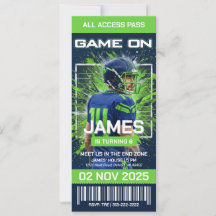 Seattle Voetbal Ticket Verjaardagsuitnodiging