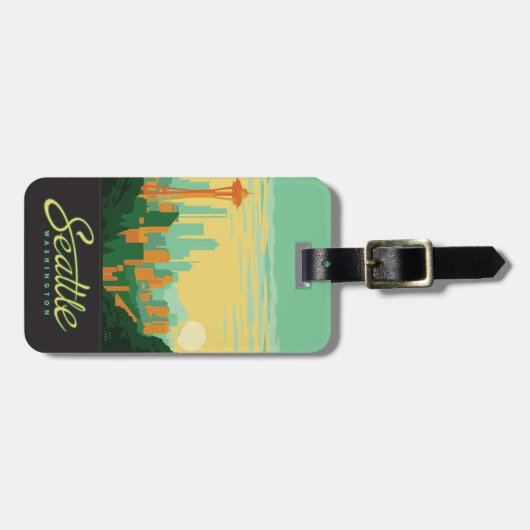 Seattle, WA Bagagelabel (Voorkant horizontaal)