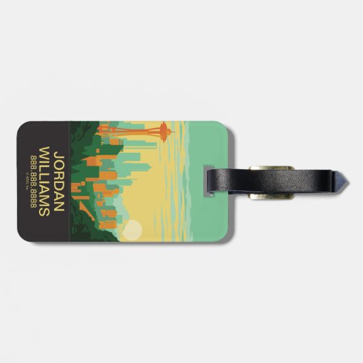 Seattle, WA Bagagelabel (Achterkant horizontaal)