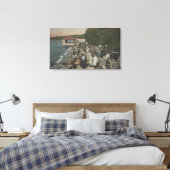 Seattle, WA - Boardwalk in Alki Point Canvas Afdruk (Insitu (Slaapkamer))