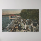 Seattle, WA - Boardwalk in Alki Point Poster (Voorkant)