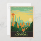 Seattle, WA Briefkaart (Voorkant / Achterkant)