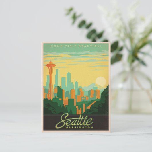 Seattle, WA Briefkaart (Staand voorkant)