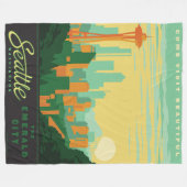 Seattle, WA Fleece Deken (Voorkant (Horizontaal))