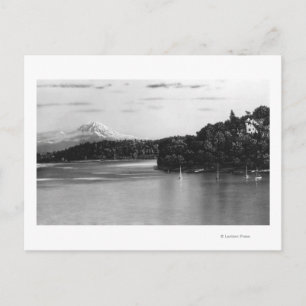 Seattle, WA Lake Washington Uitzicht en Rainier Briefkaart