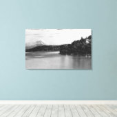 Seattle, WA Lake Washington Uitzicht en Rainier Canvas Afdruk (Insitu (Houten vloer))