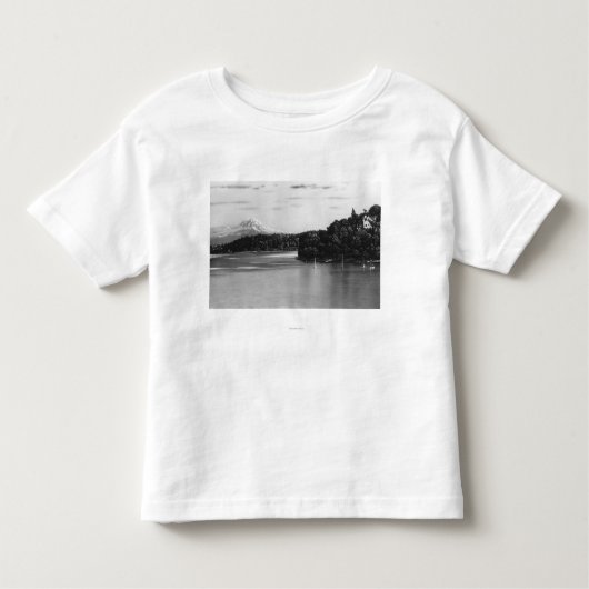 Seattle, WA Lake Washington Uitzicht en Rainier Kinder Shirts (Voorkant)