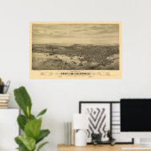 Seattle, WA Panoramic Map - 1878 Poster (Thuiskantoor)