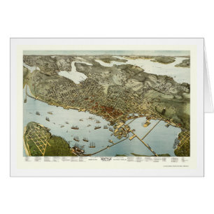 Seattle, WA Panoramic Map - 1891