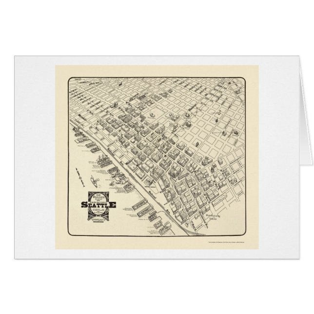 Seattle, WA Panoramic Map - 1903 (Voorkant Horizontaal)