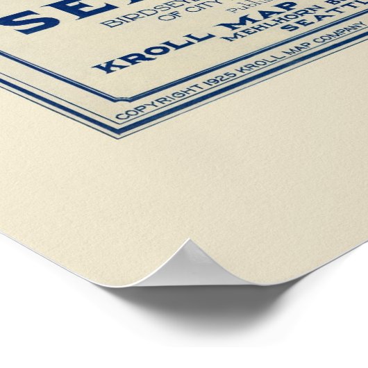 Seattle, WA Panoramic Map - 1925 Poster (Hoek)