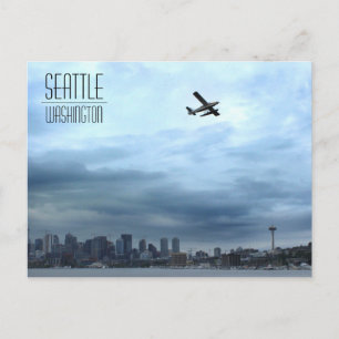 Seattle, WA Seaplane die uit het meer van de Unie Briefkaart