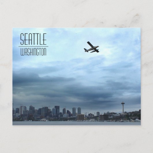 Seattle, WA Seaplane die uit het meer van de Unie Briefkaart (Voorkant)