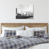 Seattle, WA - Seattle Railway Centre en Smith Canvas Afdruk (Insitu (Slaapkamer))