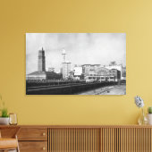 Seattle, WA - Seattle Railway Centre en Smith Canvas Afdruk (Insitu (Woonkamer))