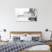 Seattle, WA - Smith Tower Building Canvas Afdruk (Insitu (Slaapkamer))