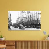 Seattle, WA Street Scene Downtown Foto Canvas Afdruk (Insitu (Woonkamer))