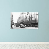 Seattle, WA Street Scene Downtown Foto Canvas Afdruk (Insitu (Houten vloer))