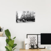 Seattle, WA Street Scene Downtown Foto Poster (Thuiskantoor)