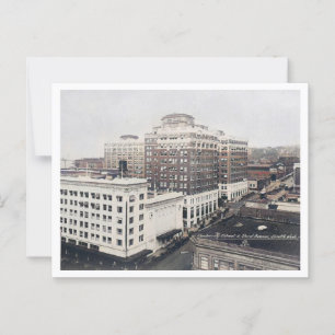 Seattle WA, Universuty Street, Vintage geïnspireer Briefkaart