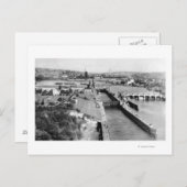 Seattle, WA US Government Locks Ballard Uitzicht Briefkaart (Voorkant / Achterkant)