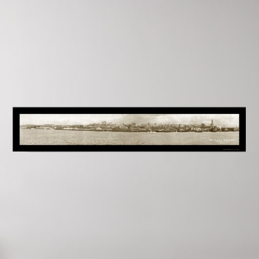 Seattle WA Waterfront Photo 1917 Poster (Voorkant)