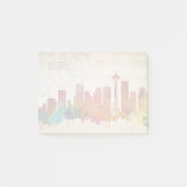 Seattle, WA | Waterverf City Skyline Post-it® Notes (Voorkant)