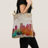 Seattle, WA | Waterverf City Skyline Tote Bag (Dichtbij)
