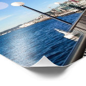 Seattle WA | Zonnige Pier & het Grote Wiel | 36x12 Foto Afdruk (Hoek)